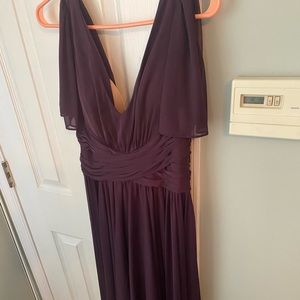 Beautiful plum colored bridesmaids dress
